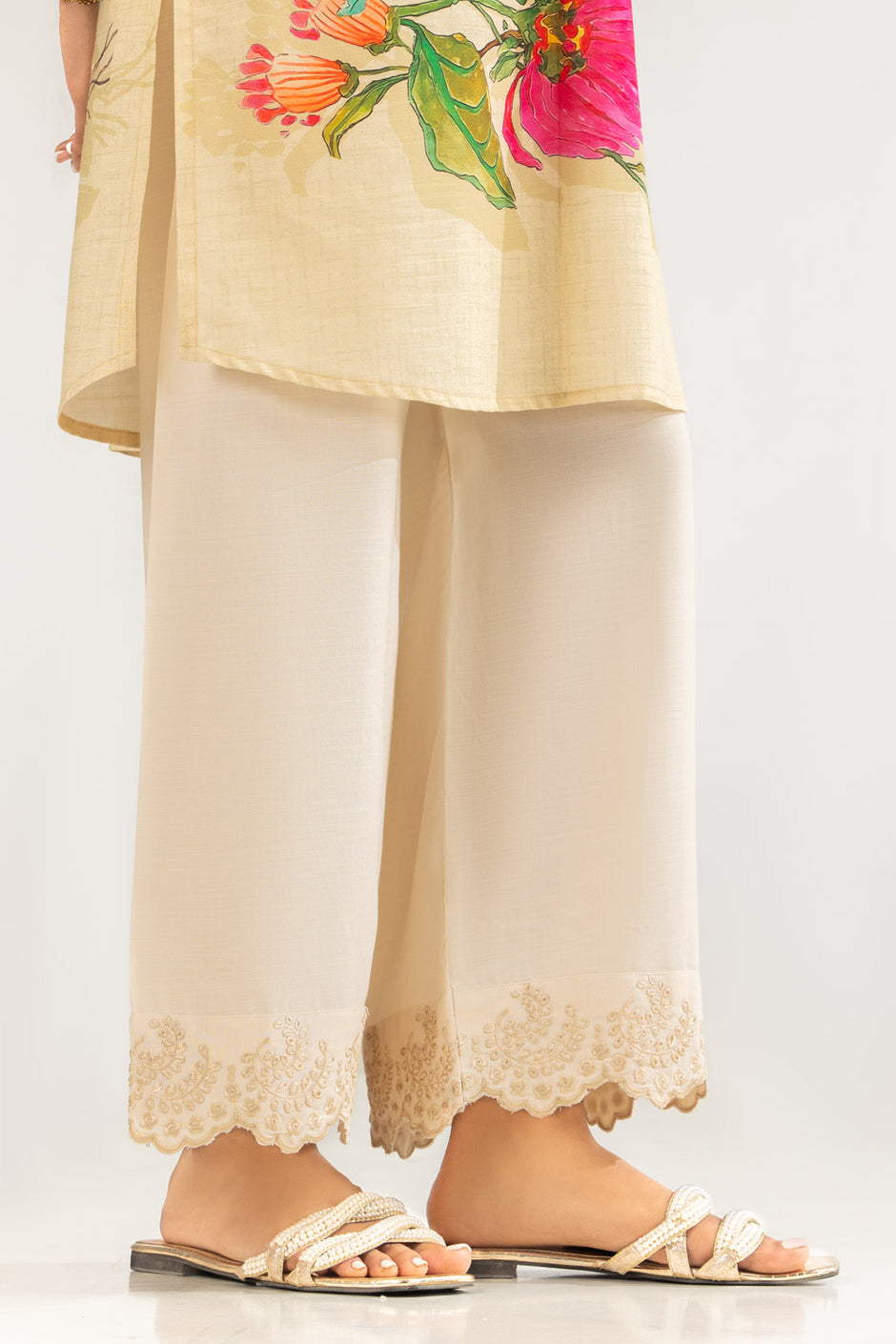 Rawsilk Embroidered Trouser