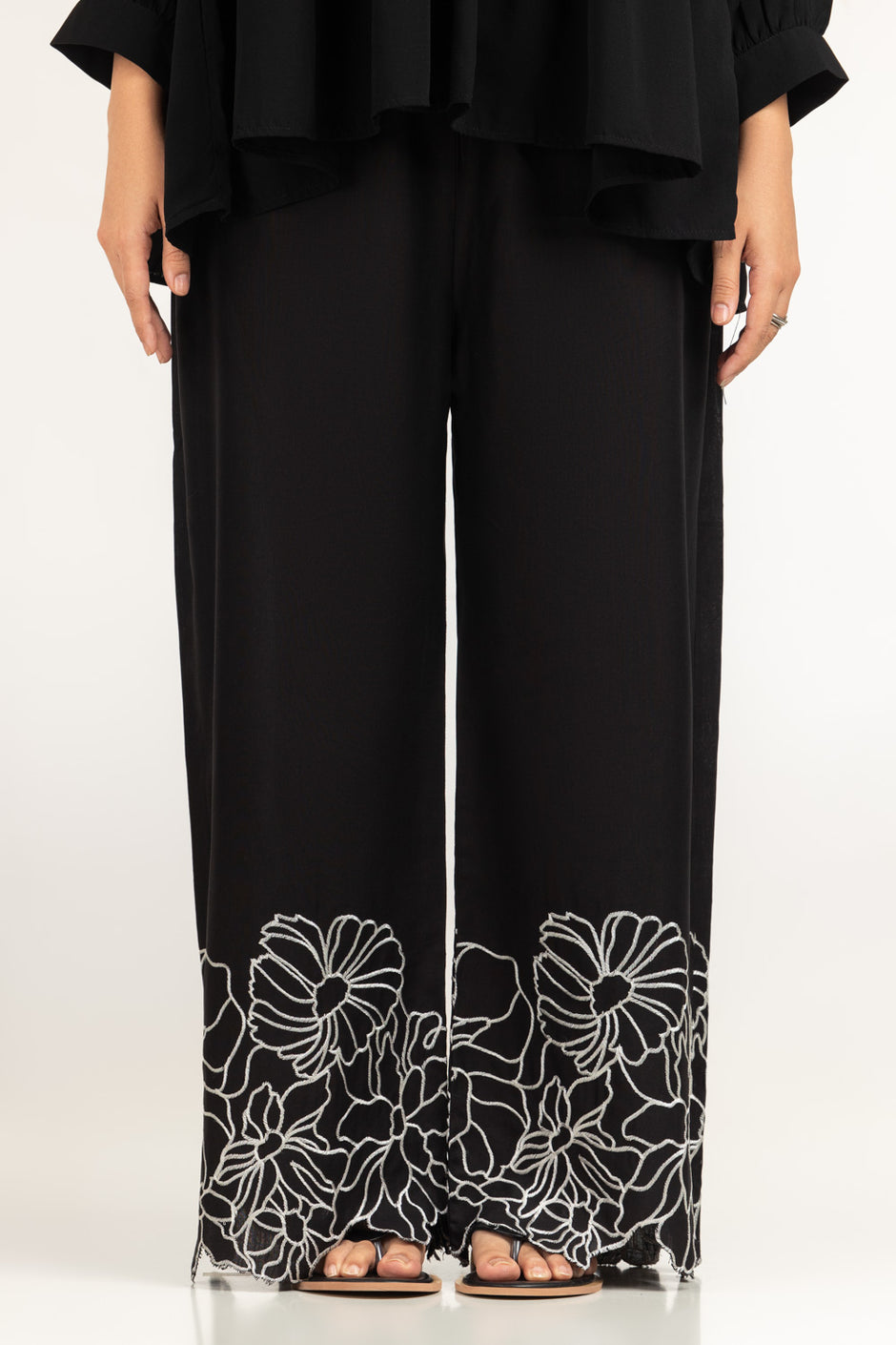 Rawsilk Embroidered Trouser