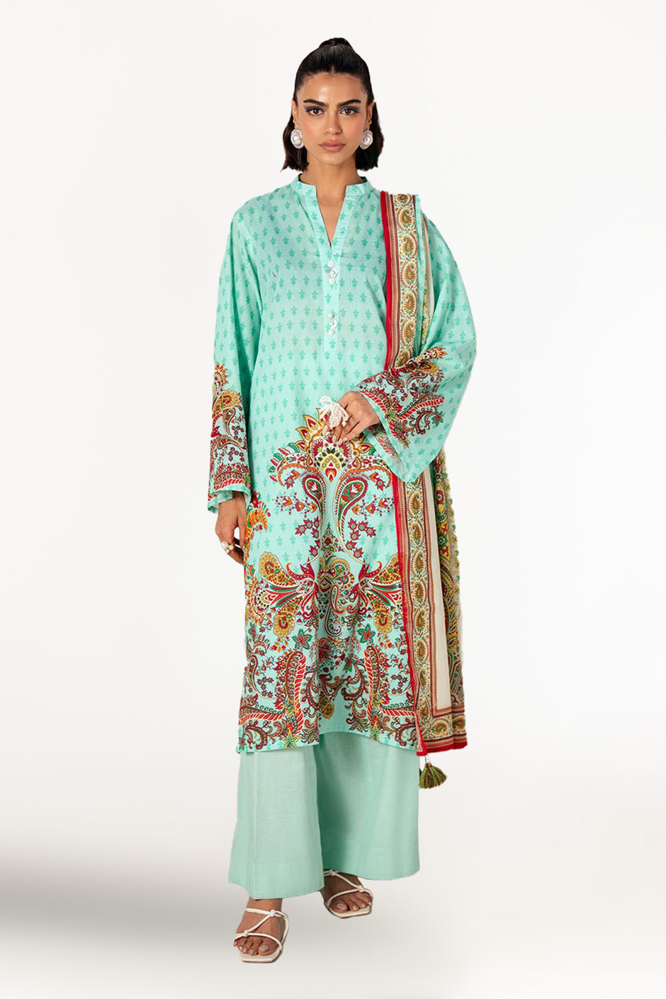 3 Piece Unstitched Printed Lawn Suit