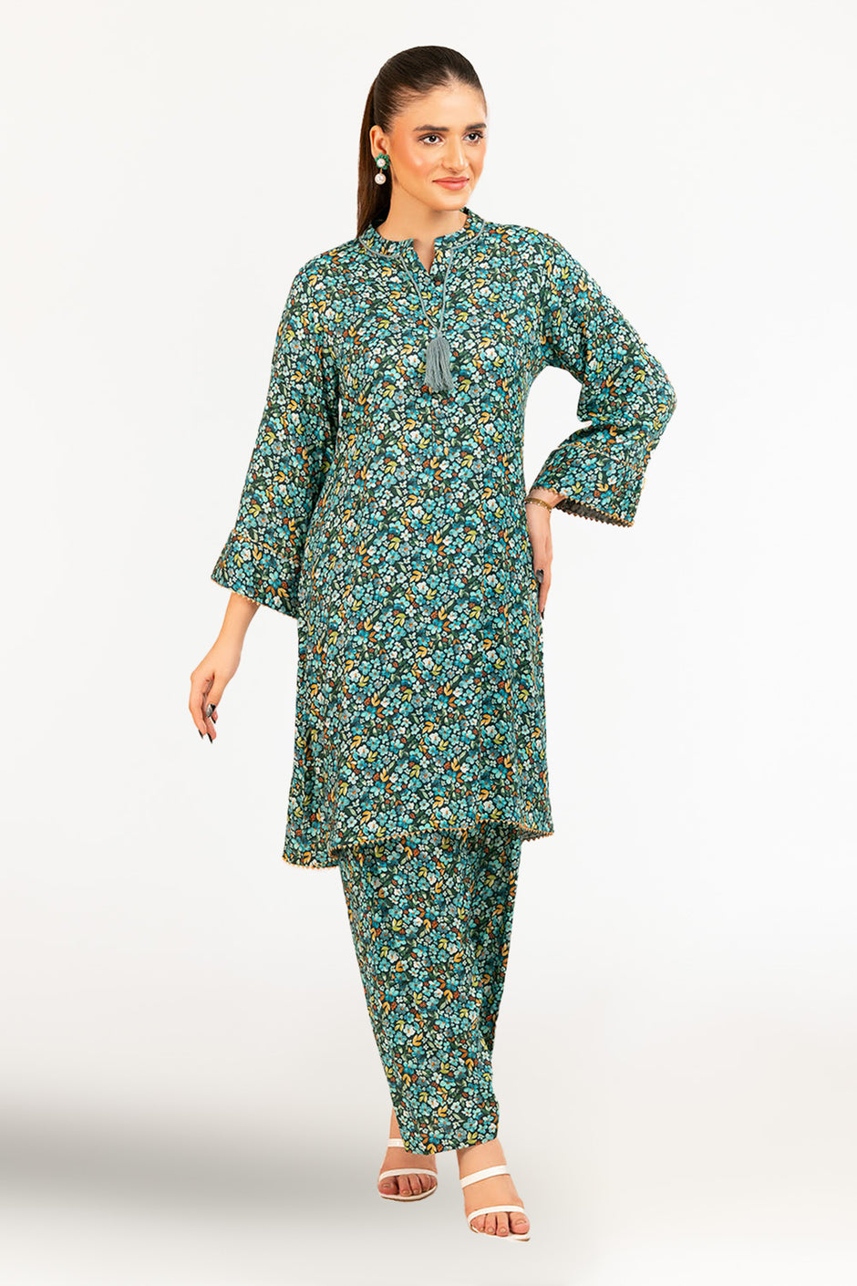 1 Piece Printed Linen Shirt SV-52004