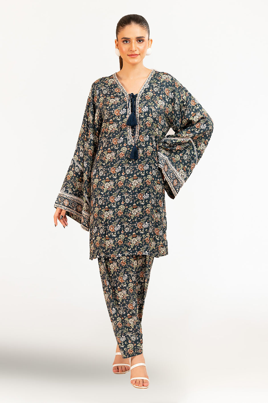 1 Piece Printed Linen Shirt SV-52005