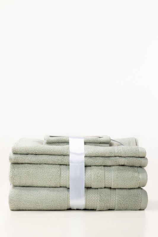 Sage Green 6pc Zero Twist Towel Set