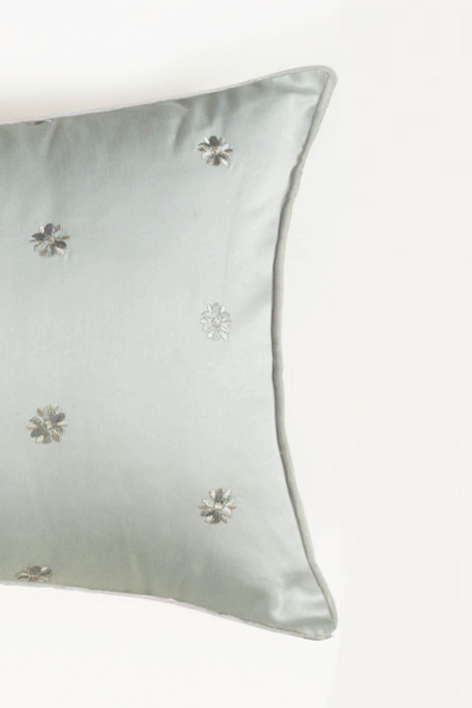 Sage Embroidery Deck Cushion Cover