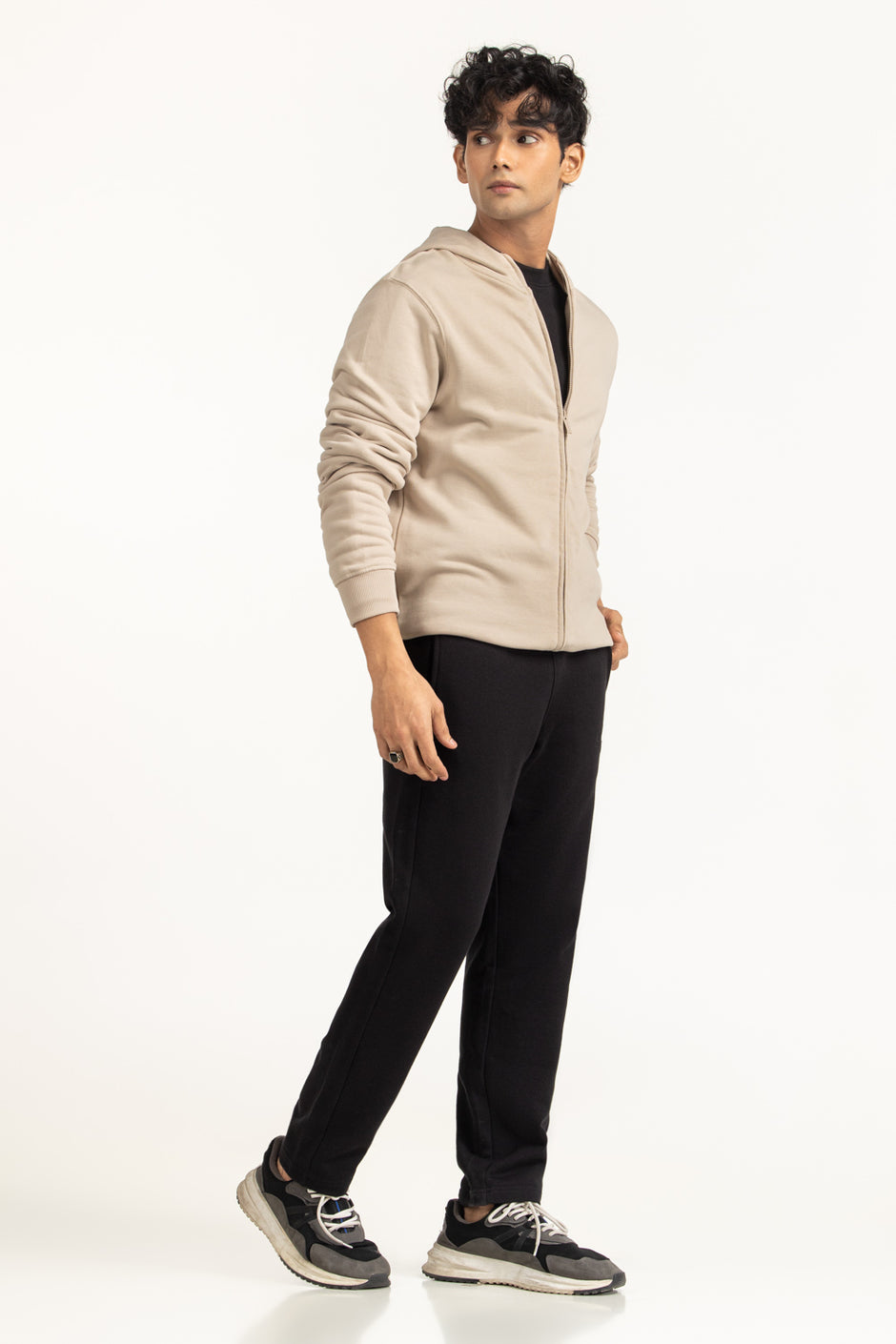 Regular Fit Hooded Zipper