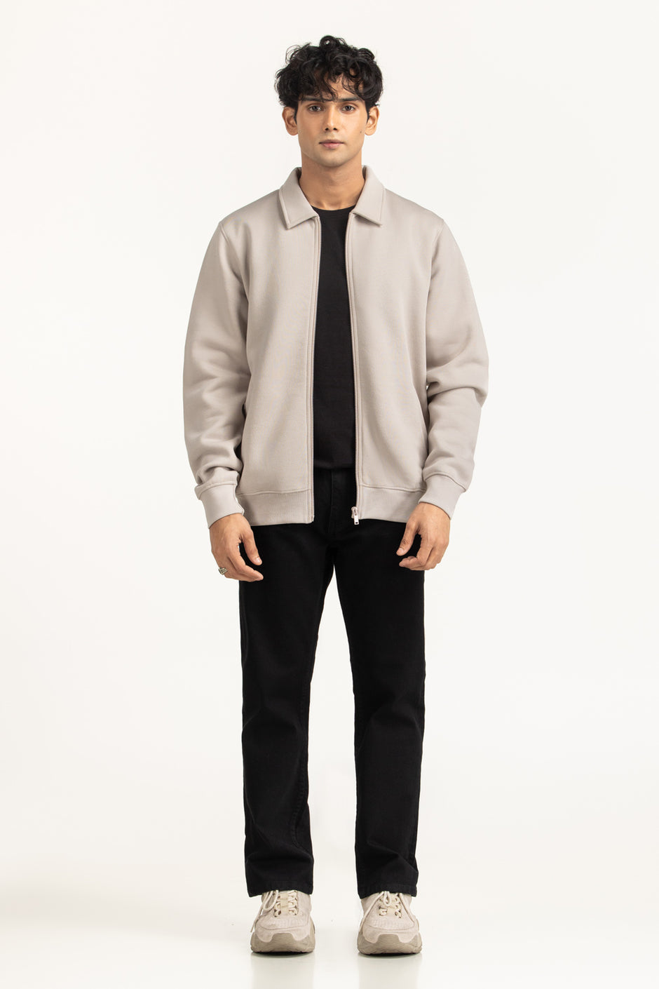 Regular Fit Knitted Jacket