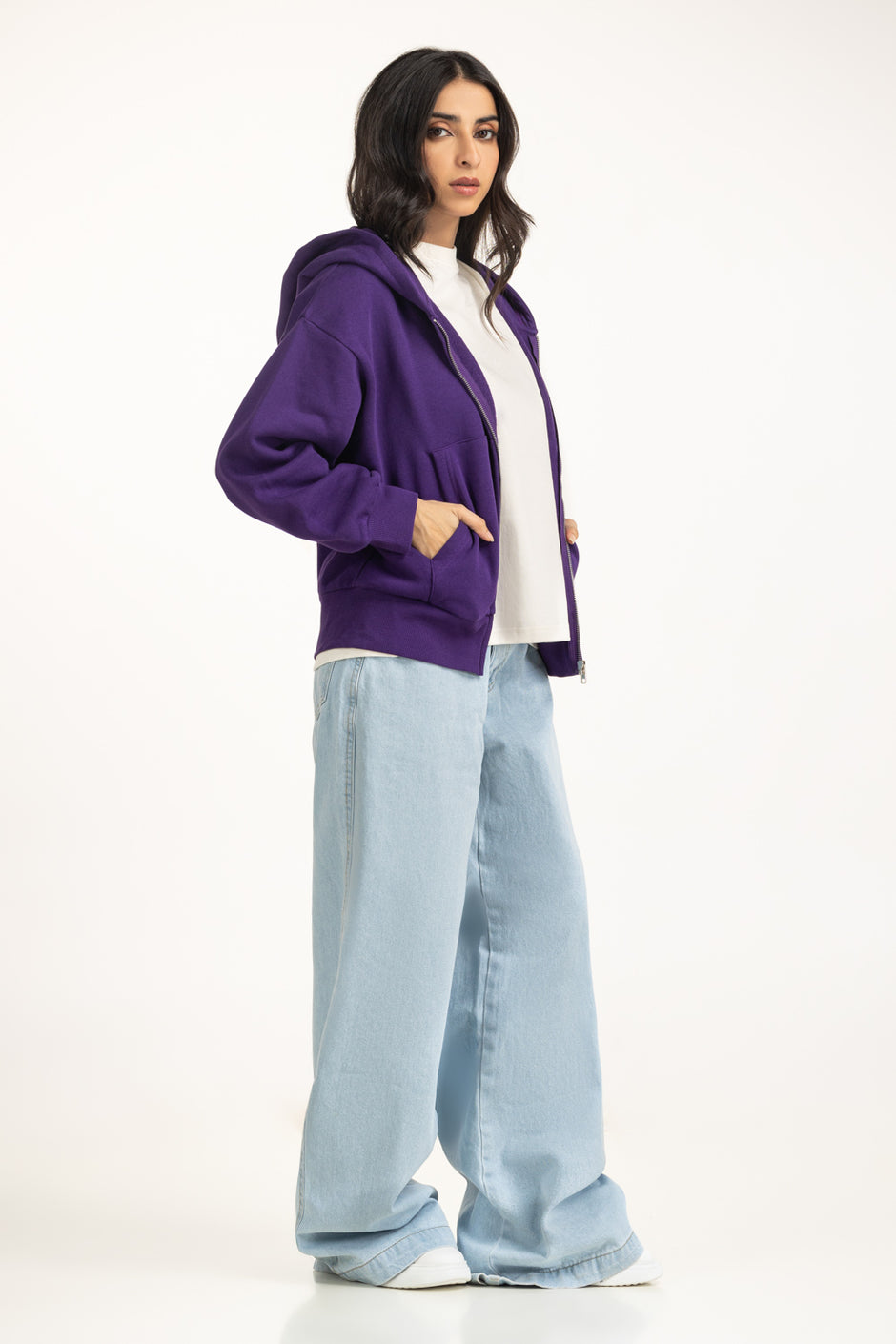 Regular Fit Hooded Zipper