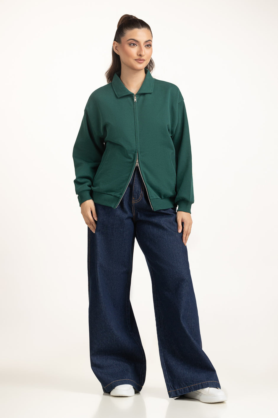 Regular Fit Knitted Zipper