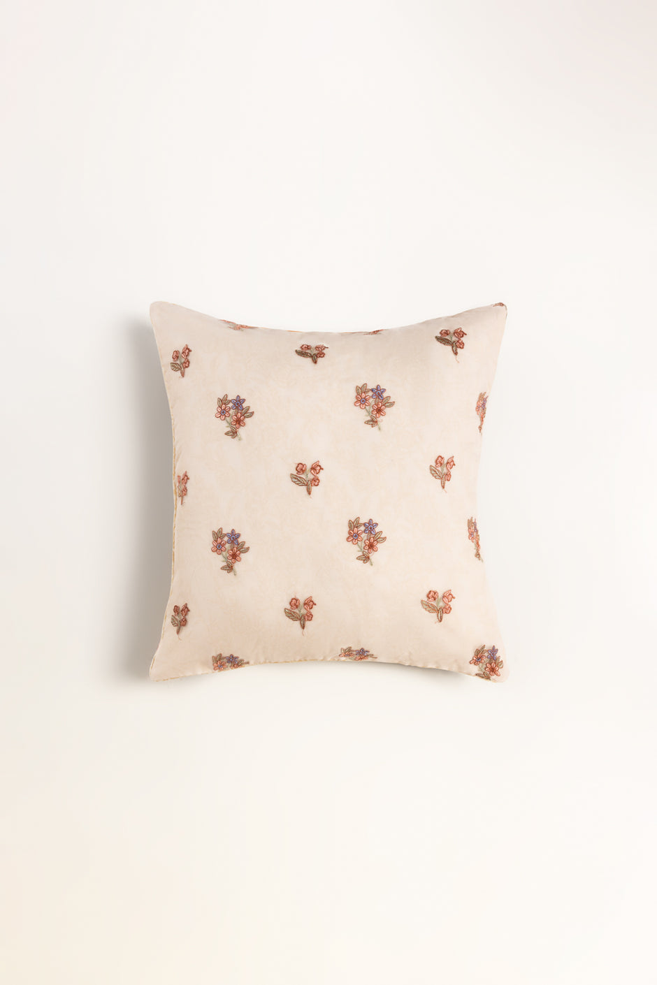 Tea Floral Square Cushion Cover