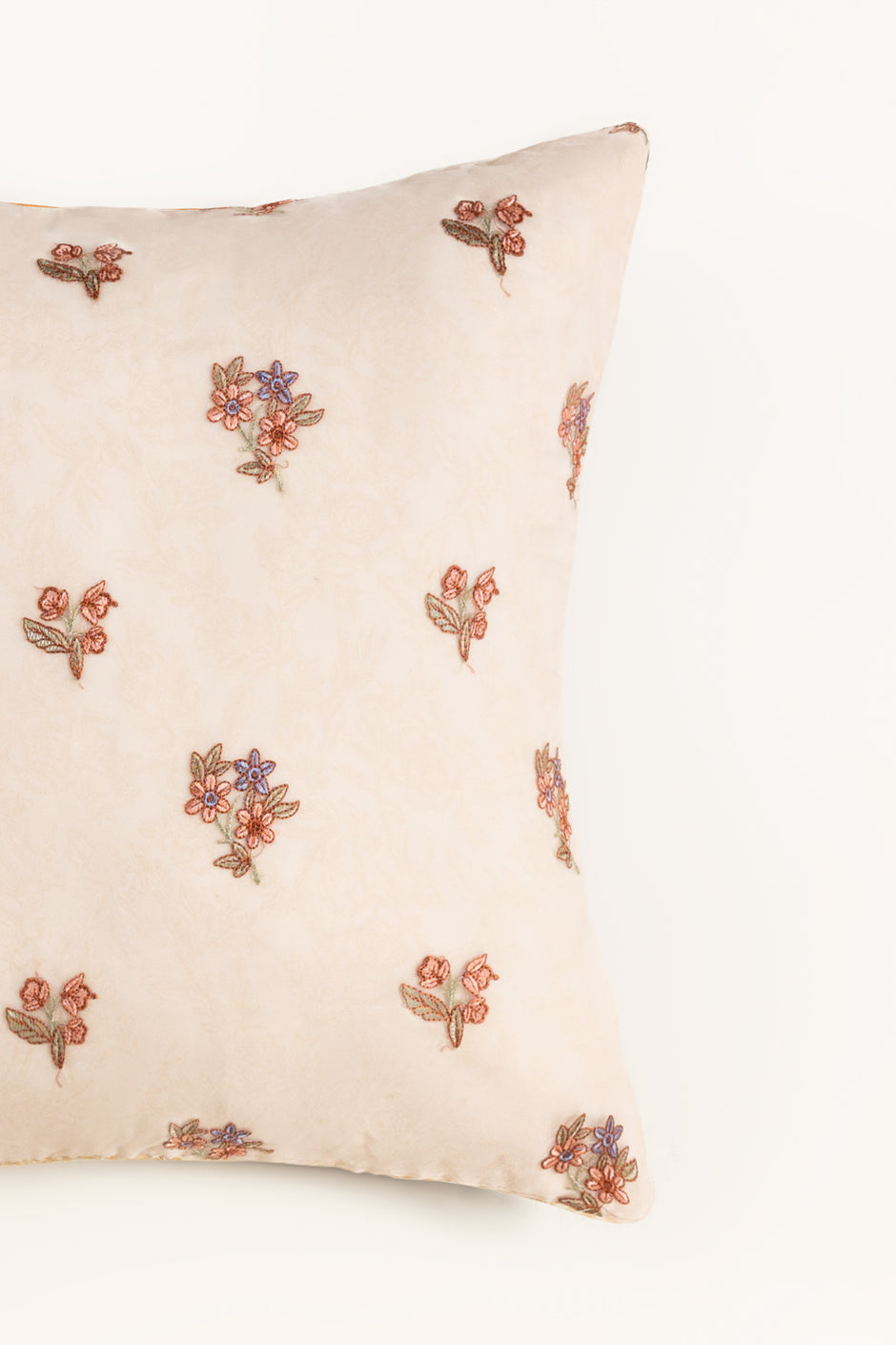 Tea Floral Square Cushion Cover