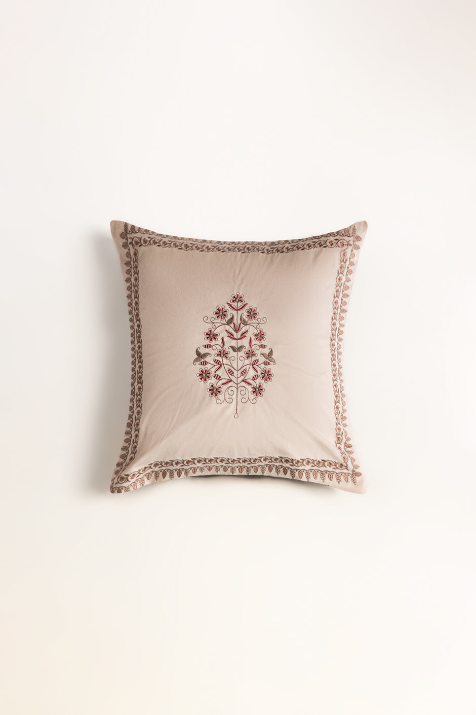 Velvet Embroidered Cushion Cover