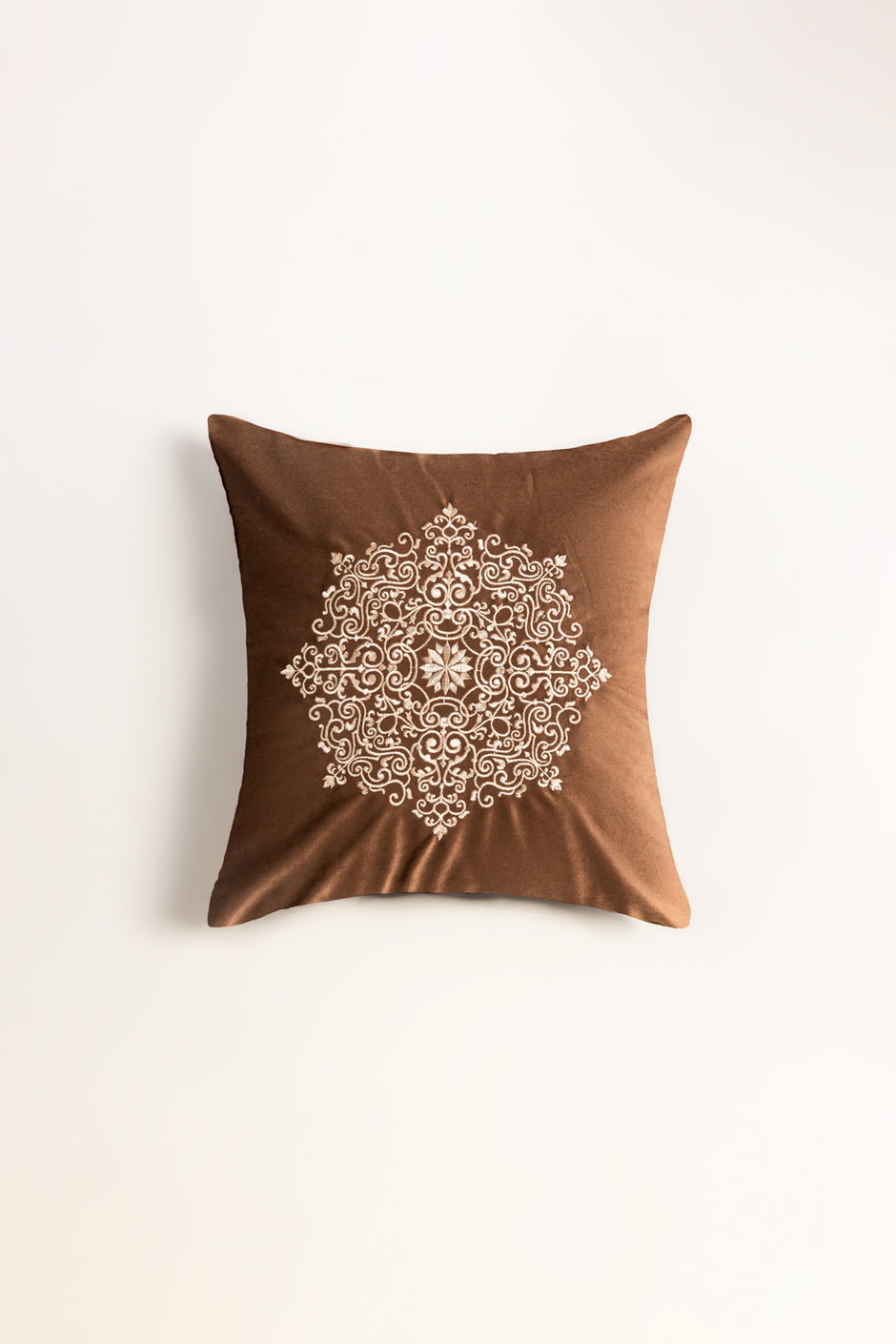Velvet Embroidered Cushion Cover