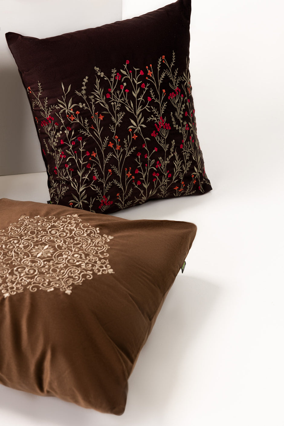 Velvet Embroidered Cushion Cover