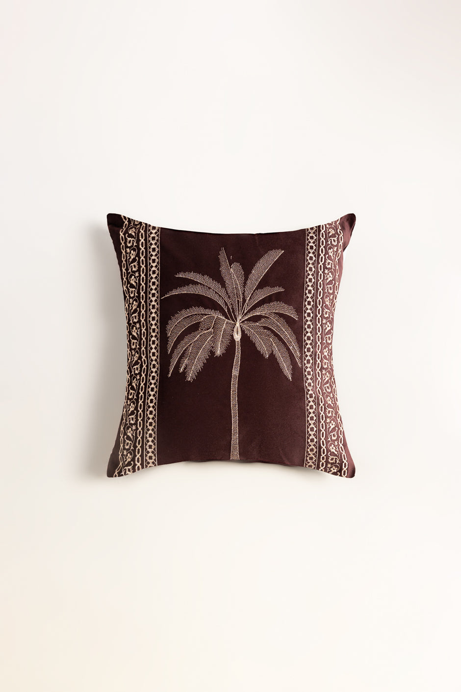 Velvet Embroidered Cushion Cover