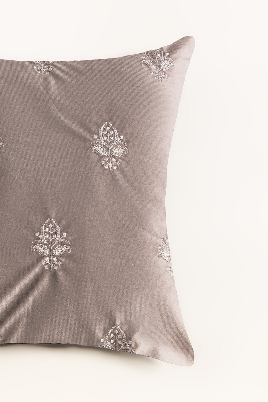 Velvet Embroidered Cushion Cover