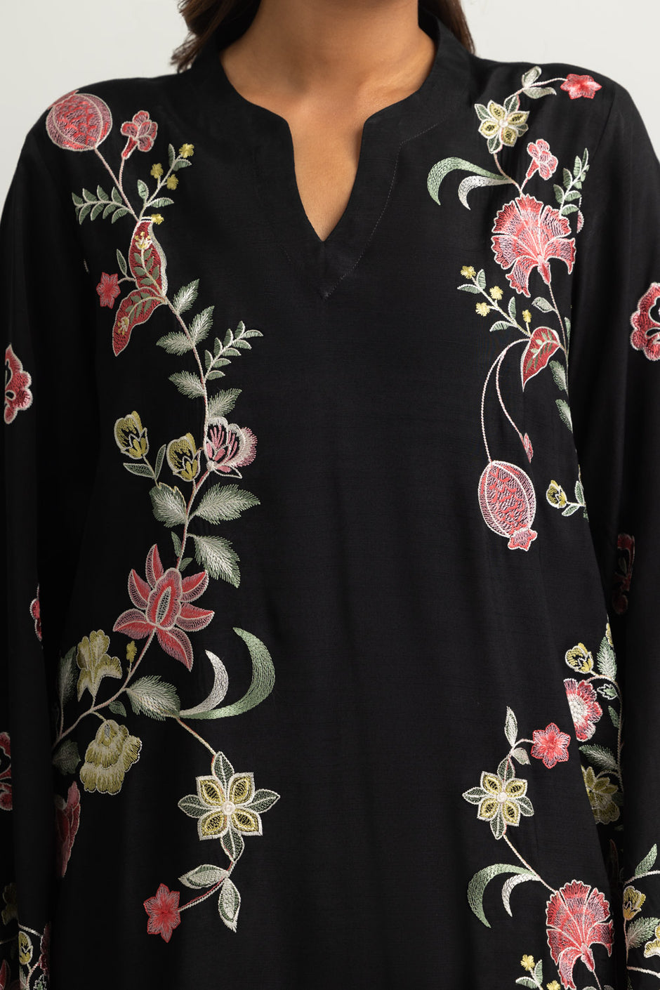 Viscose Raw Silk Embroidered Co-Ord Set