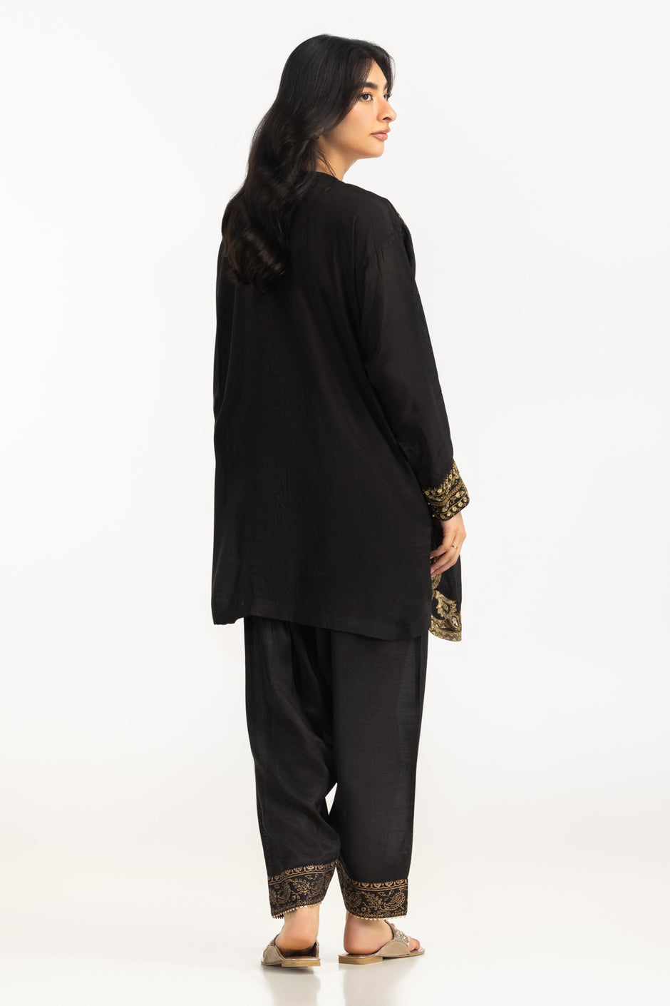 Viscose Raw silk Embroidered Co-Ord Set