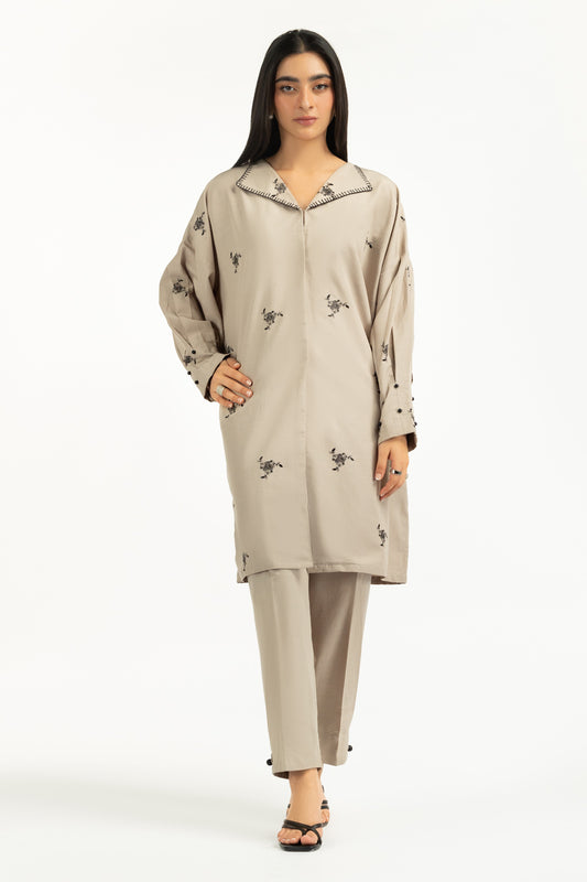 Viscose Slub Embroidered Co-Ord Set IPST-55331