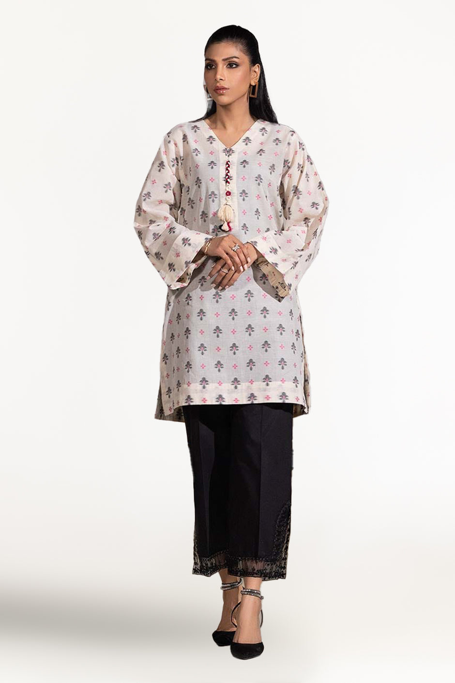 Jacquard Embellished Tunic