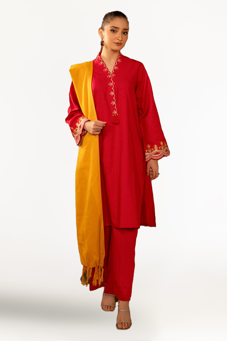 Dyed Jacquard Dupatta