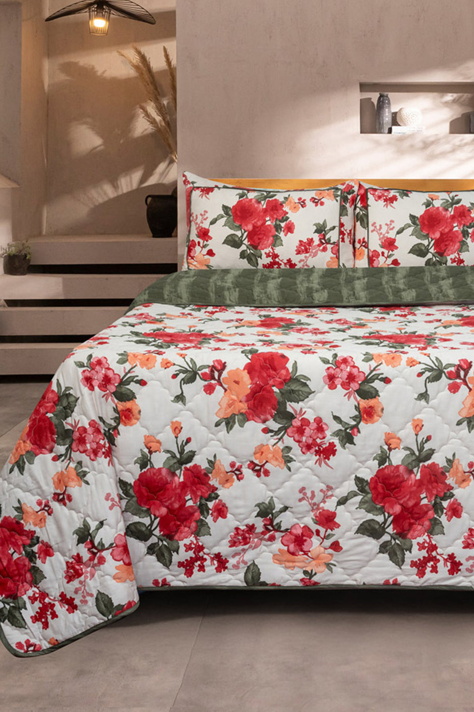 Water Blossom T-200 Bed Throw