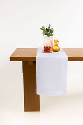 White Cube Dobby Table Runner