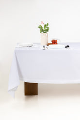 White Cube Dobby Table Cover