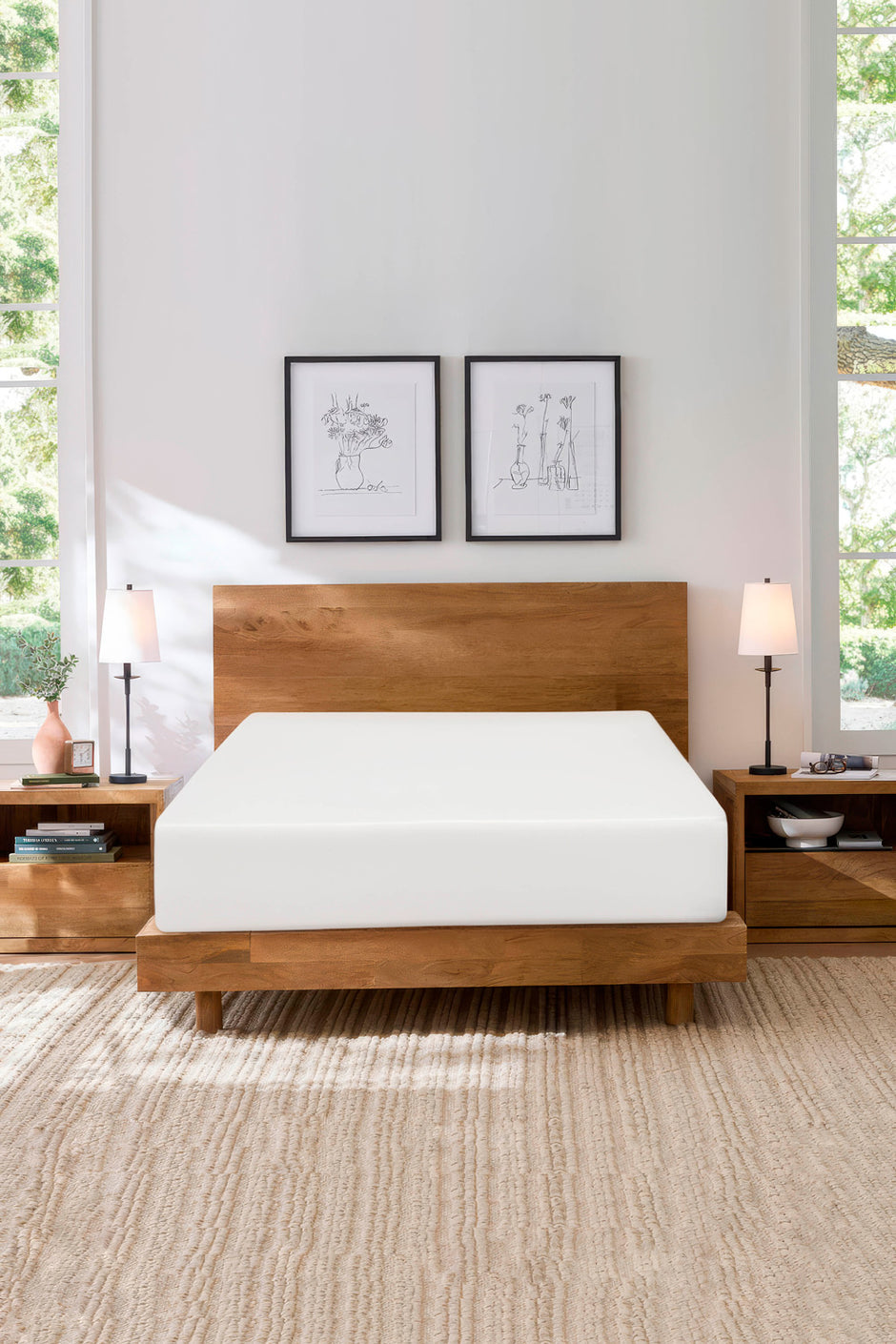White Water Repellent Jersey Fitted Sheet 26