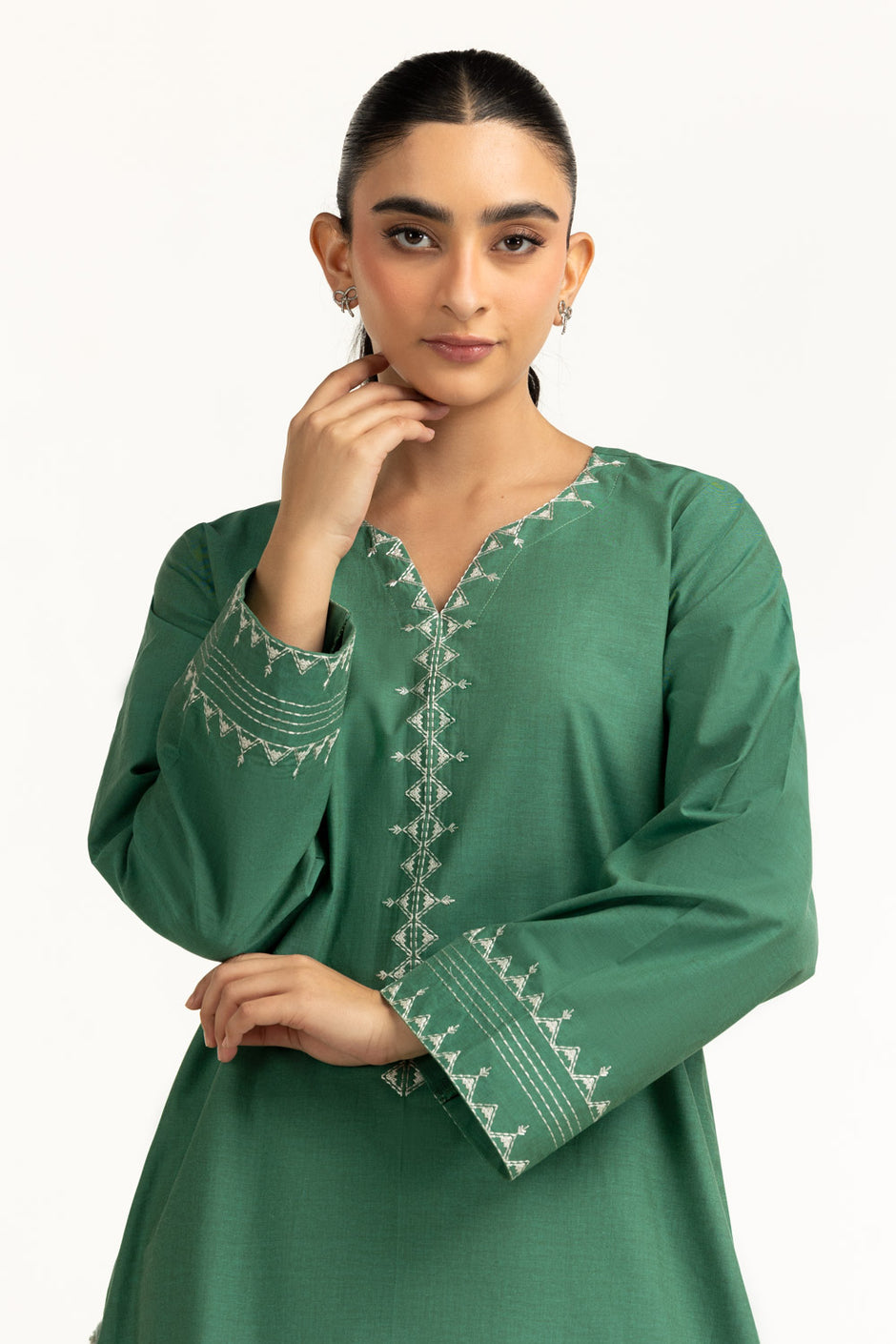 Yarn Dyed Embroidered Co-Ord Set