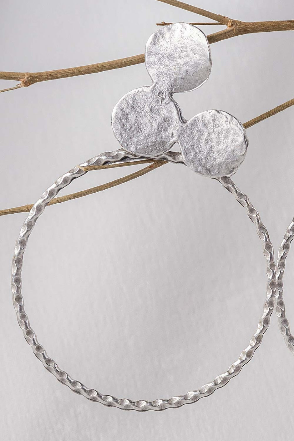 Abstract Silver Earrings