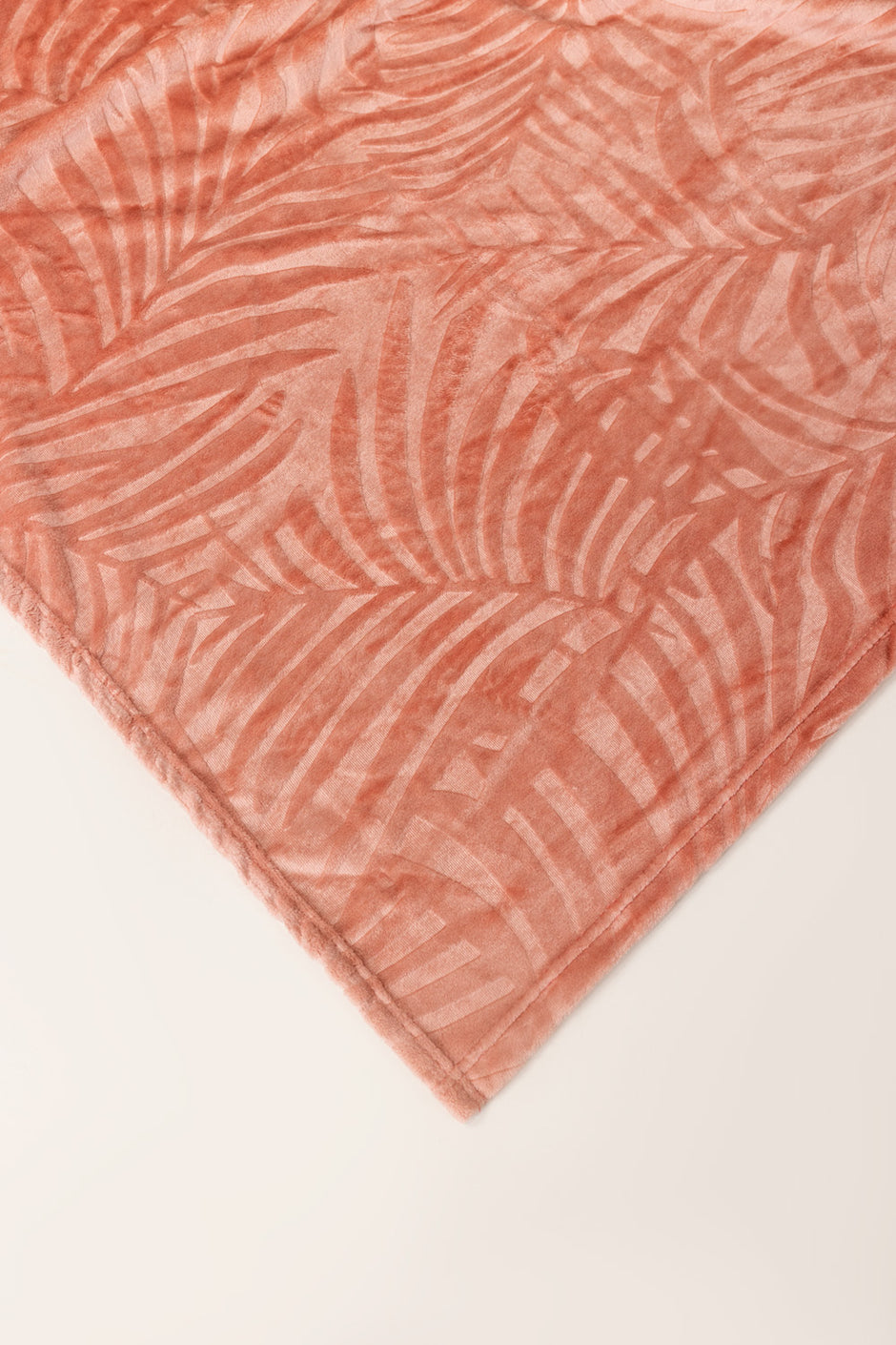 Almond Embossed Single Ply Fleece Throw