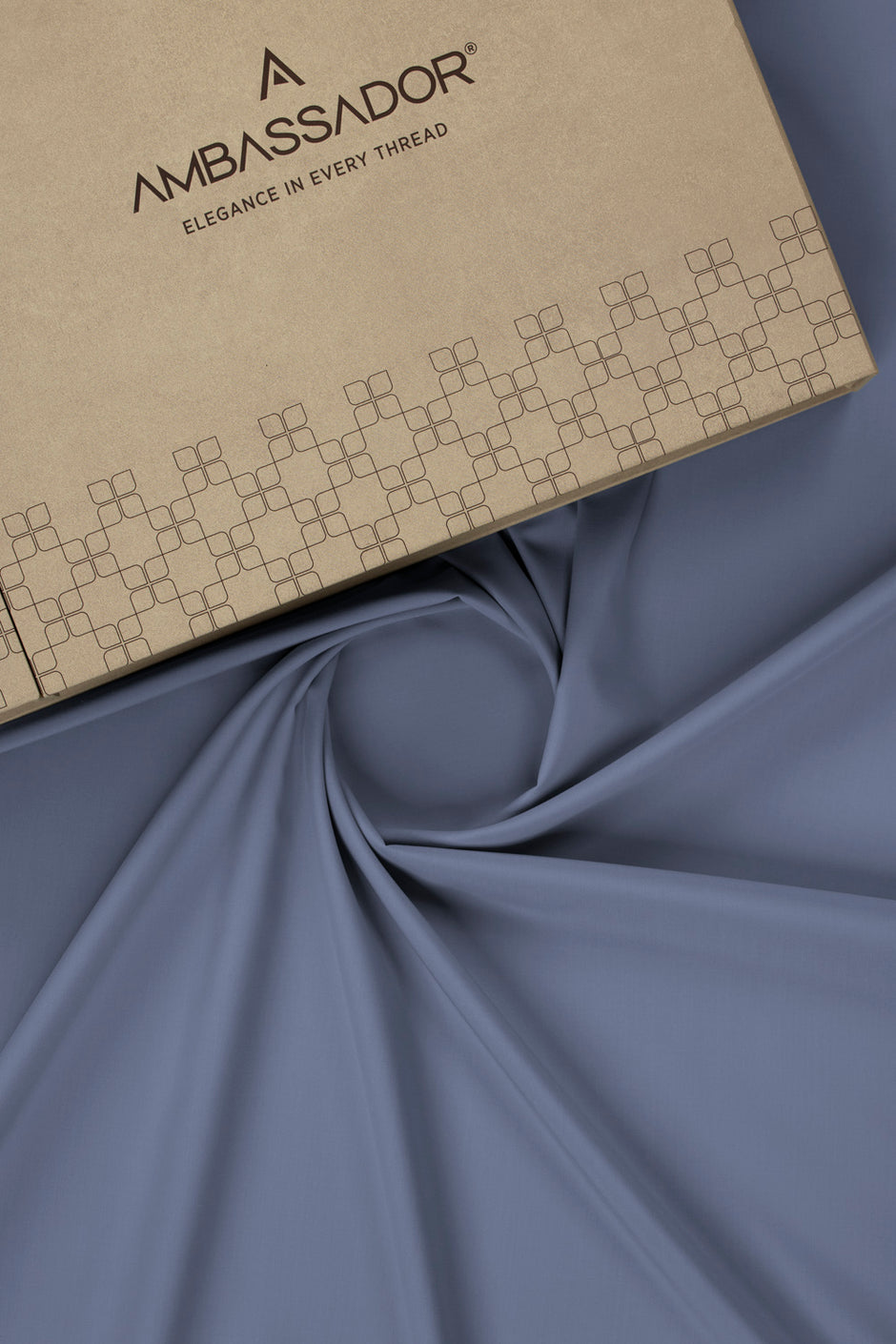 AMBASSADOR PEACH Unstitched Fabric Blended with Gift Box