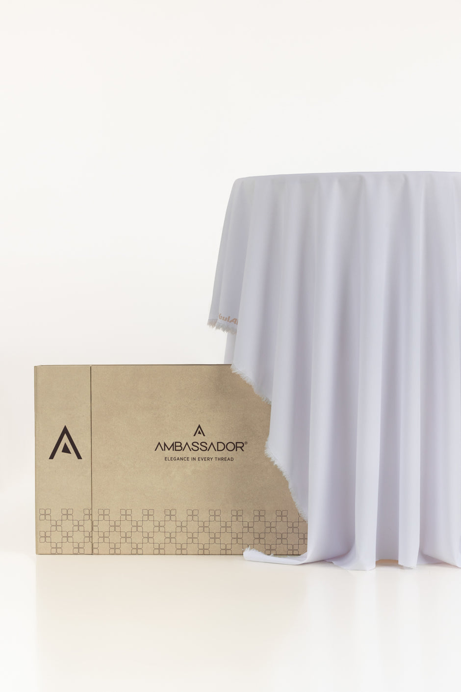 AMBASSADOR PEACH Unstitched Fabric Blended with Gift Box