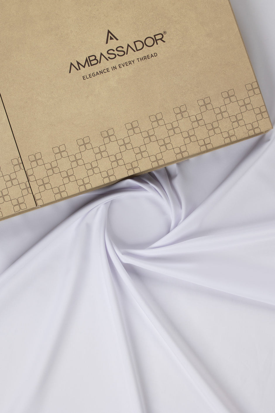 AMBASSADOR PEACH Unstitched Fabric Blended with Gift Box