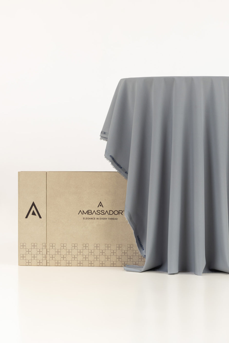 AMBASSADOR Unstitched Fabric Blended with Gift Box