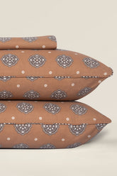 Amber Brown T-150 Bed Sheet Set