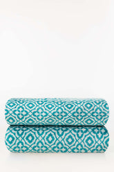 AW24-Turq Tile Single Ply Fleece Throw