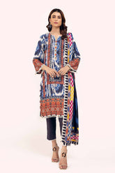 3 Piece Unstitched Printed Karandi Suit AY-42004