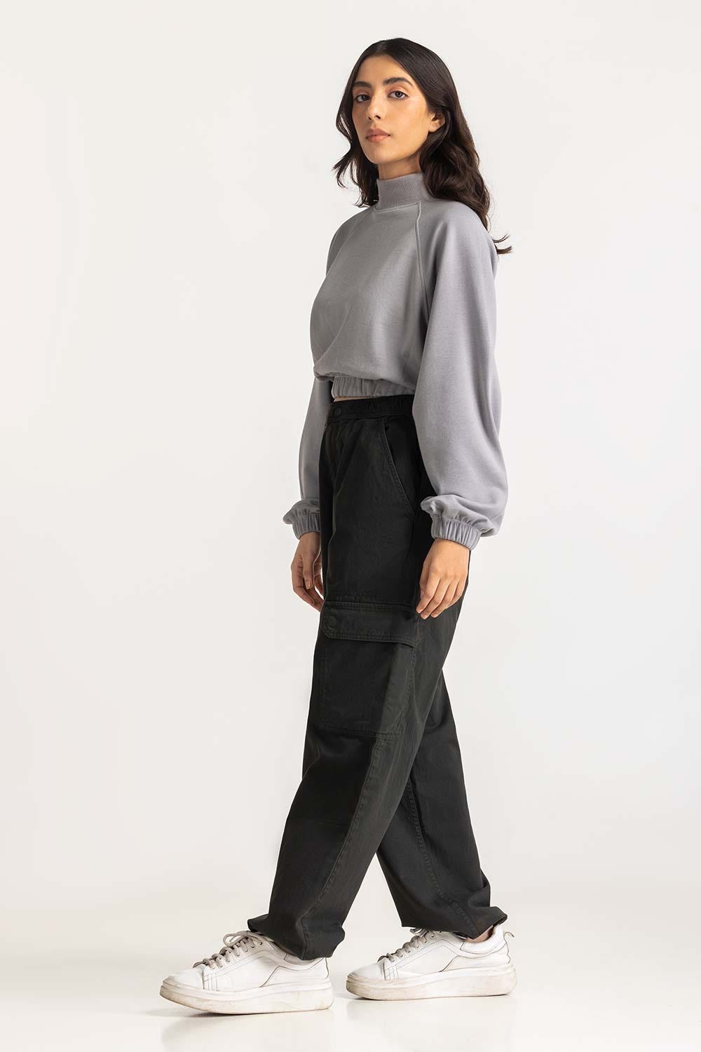 Basic Mock Neck Sweatshirt WM-SWS-WS24-019