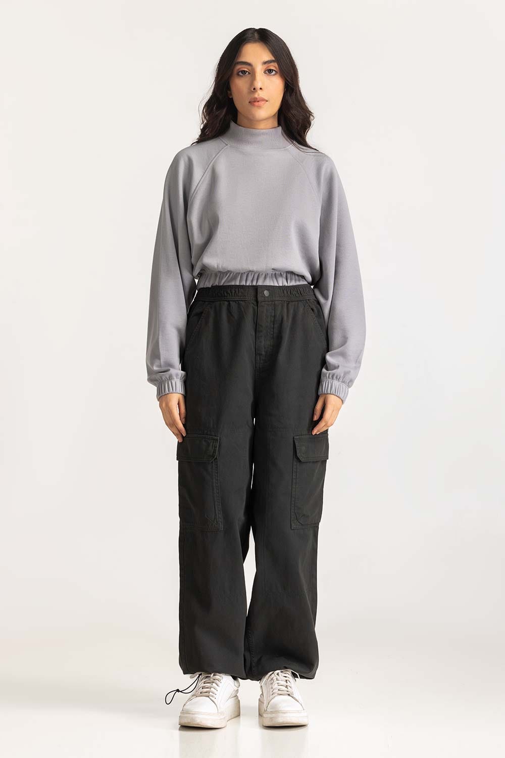 Basic Mock Neck Sweatshirt WM-SWS-WS24-019