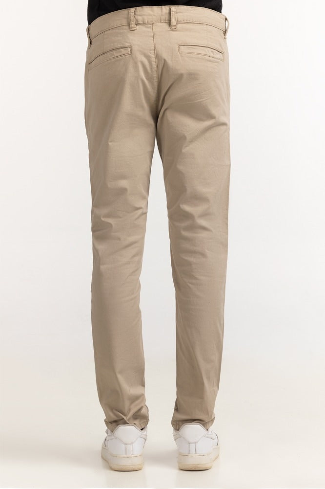 Beige Basic Dyed Khaki Pant MN-TRKH- WS23-001 B
