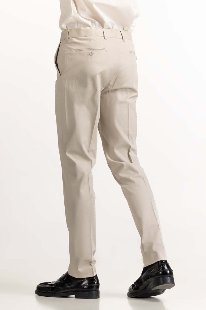 Beige Basic Formal Chino Trouser MN-TR-FC23-007