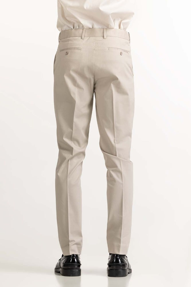 Beige Basic Formal Chino Trouser MN-TR-FC23-007