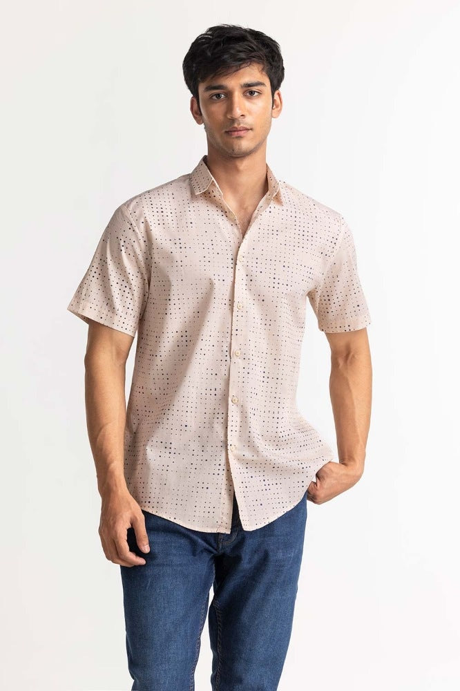 Beige Digital Printed Casual Shirt MN-CS-PD23-001