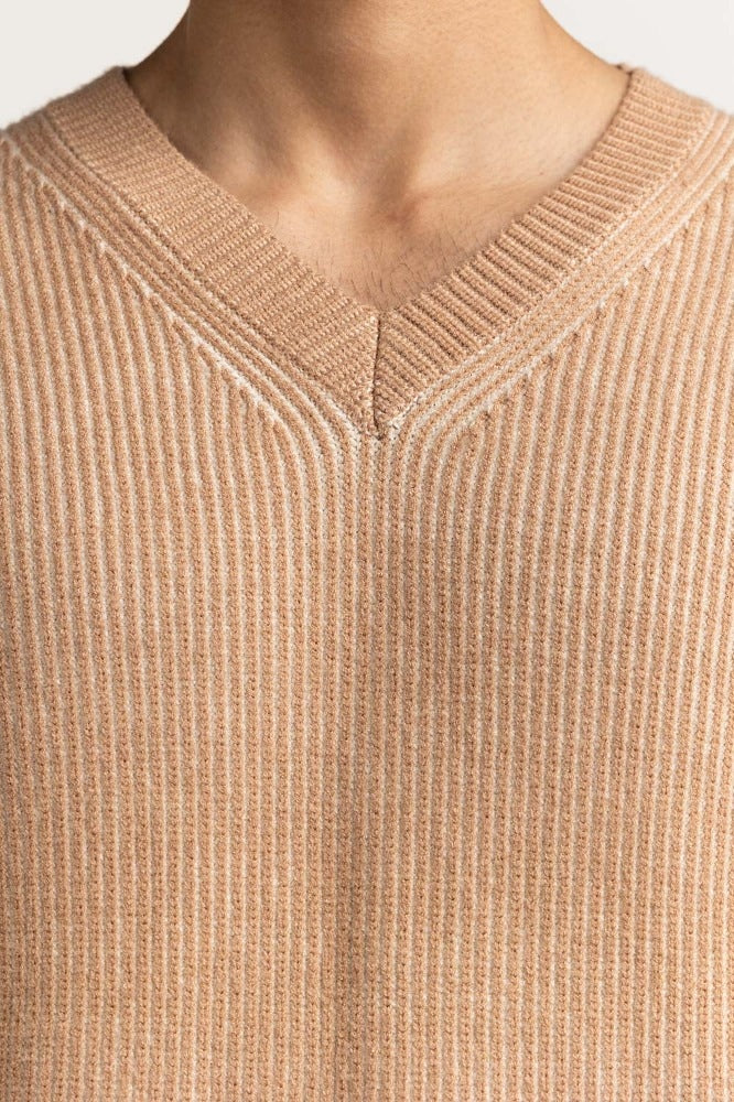 Beige Fashion Sweater MN-SWT-WS23-086