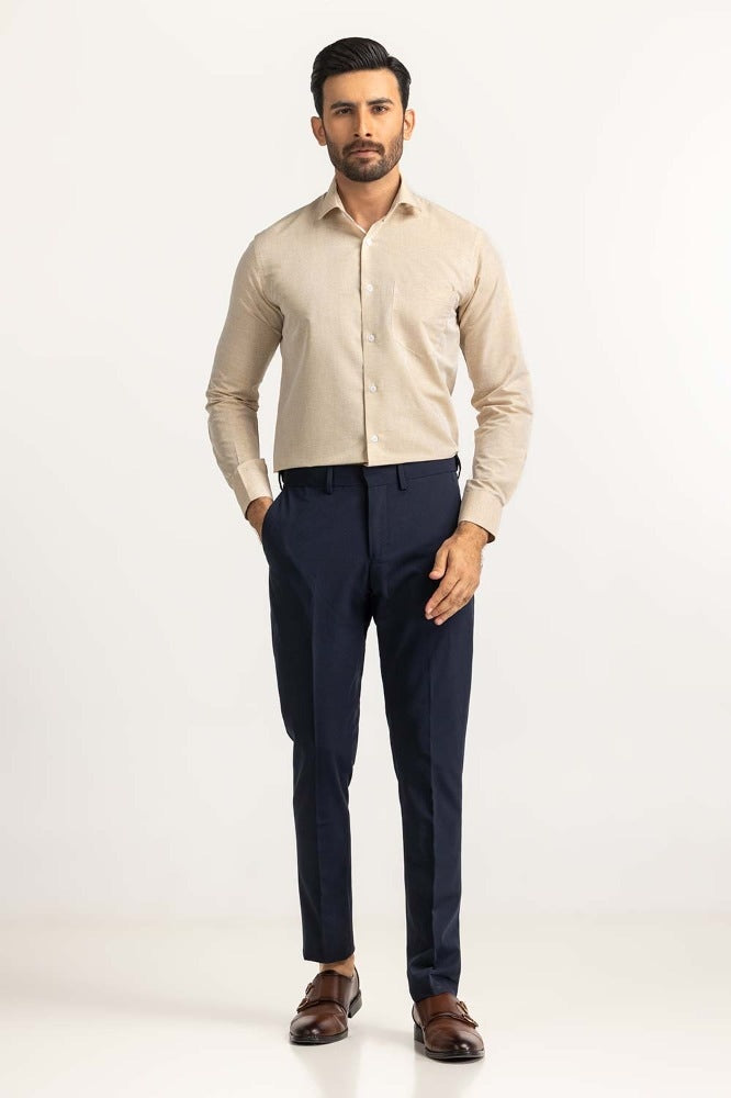 Beige Formal Shirt MN-FS-PD24-011