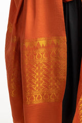 Rust Blended Zari Shawl SH-24-121 Rust Blended Zari Shawl SH-24-121