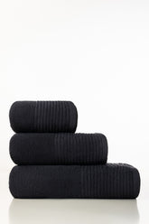 Black Combed Towel Plain