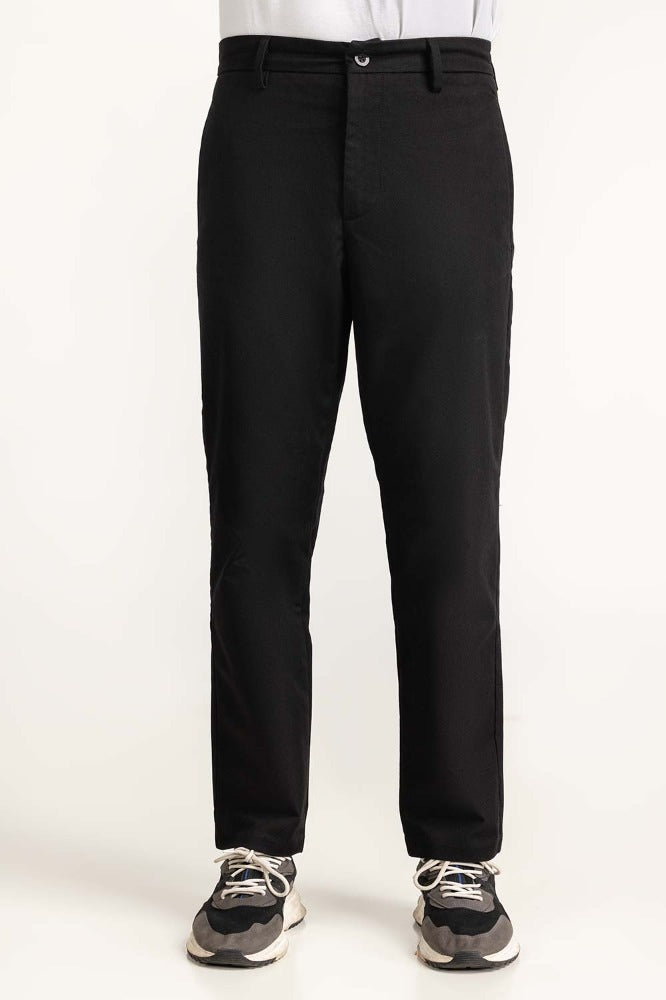 Black Basic Dyed Khaki Pant MNTRKHWS23002C