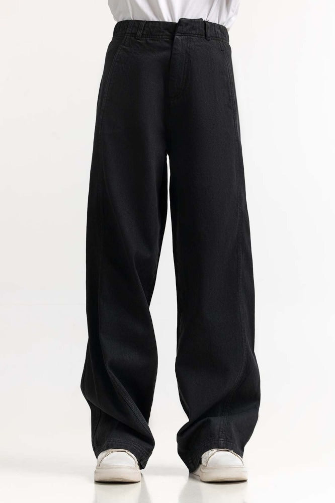 Black Basic Non Denim Jeans WM-NDJ-SS24-011