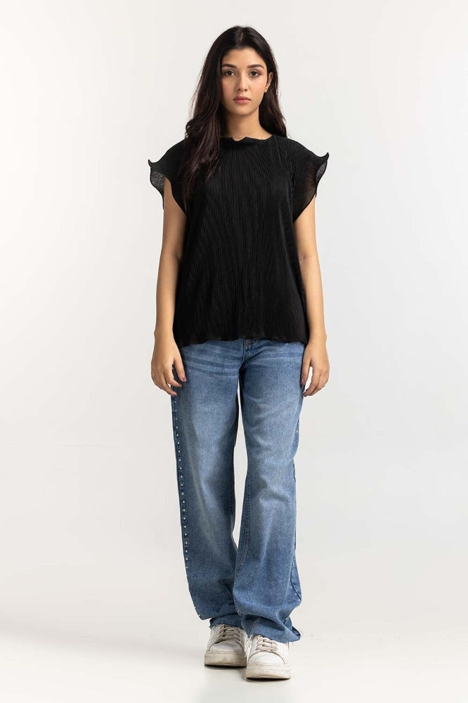 Black Basic Top WM-KTP23-009